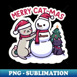 Merry Cat-Mas - Premium PNG Sublimation File - Instantly Transform Your Sublimation Projects
