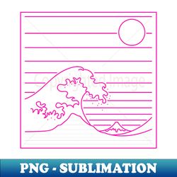 Great Wave Off The Retro Ages - Digital Sublimation Download File - Perfect for Personalization