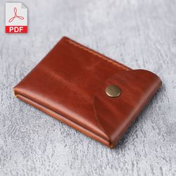 diy leather wallet pattern, leather wallet template, digital pattern pdf, snap wallet pattern, wallet template pdf