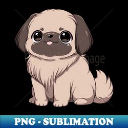 Pekingese Sitting with Big Eyes - Artistic Sublimation Digital File - Perfect for Creative Projects