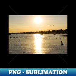 Mudeford Quay Sunset Photo - Signature Sublimation PNG File - Create with Confidence