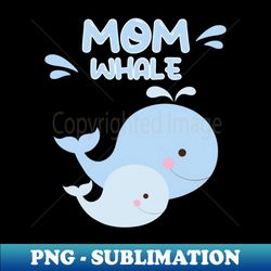 baby whale and mom - elegant sublimation png download - create with confidence