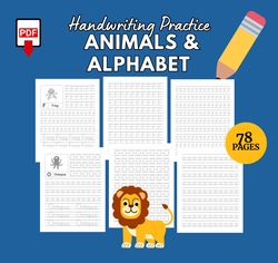 ABC Alphabet Handwriting Workbook for Kids | 26 Printable Trace the Alphabet Worksheets | Letter Tracing for Preschooler
