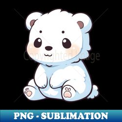 cute baby polar bear - png sublimation digital download - perfect for creative projects