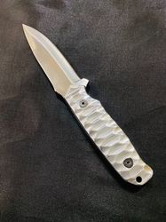 custom handmade Aluminum handle D2 steel fixed blade hunting knife |Unique Gift|