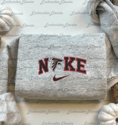 Nike x Atlanta Falcons Embroidered Sweatshirt, Nike Embroidered  Hoodie, Embroidered NFL Shirt
