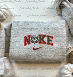 Nike x Georgia Bulldogs Embroidered Sweatshirt, Nike Embroidered  Hoodie, Embroidered NFL Shirt