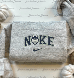 Nike UConn Huskies Embroidered Sweatshirt, Nike Embroidered  Hoodie, Embroidered NFL Shirt