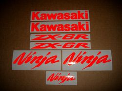 ZX10R or ZX6R ninja light reflective red custom decals stickers set kit customized autocollants graphics adhesives label