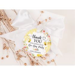EDITABLE Bee Thank You Tags Thank You For Coming to my Bee-Day Favor Tag Honey Bee Thank You Tag Bumble Bee Favor Tag Be