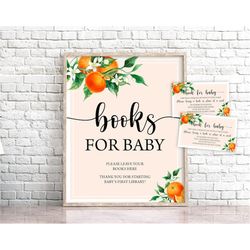 Little Cutie is on the Way Baby Shower Books for Baby Sign Orange Books for Baby Sign Citrus Book for Baby Sign Baby's L