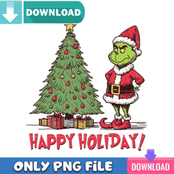 Happy Holiday Grinch Tree Png Best Files Design Download