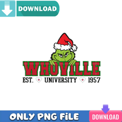 Grinch Whoville University PNG Perfect Sublimation Design Download