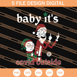 Baby Its Covid Outside Rick And Morty Christmas SVG, Christmas SVG