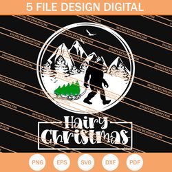 Bigfoot Hairy Christmas SVG, Christmas SVG, Bigfoot SVG