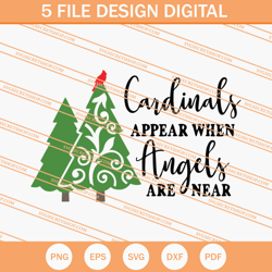 Cardinals Appear When Angels Are Near SVG, Christmas SVG