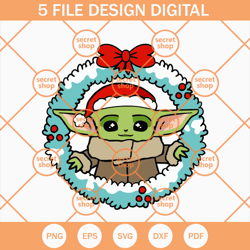 Christmas Baby Yoda SVG, Christmas SVG, Baby Yoda SVG, Christmas Star Wars SVG