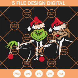 Christmas Fiction SVG, Grinch Santa SVG, Funny Grinch SVG, Christmas SVG