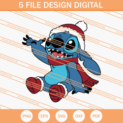 Christmas Stitch SVG, Stitch SVG, Christmas SVG, Disney SVG