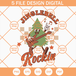 Jingle Bell Rockin Christmas Tree SVG, Christmas Tree Plays Bass SVG
