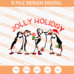 Jolly Holiday Christmas Penguin SVG, Penguin SVG, Christmas SVG