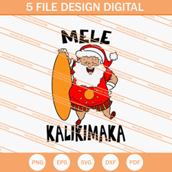Mele Kalikimaka Santa Claus SVG, Santa Claus SVG, Christmas SVG