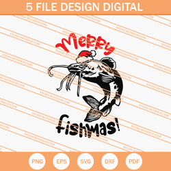 Merry Fishmas SVG, Fishmas SVG, Christmas SVG, Fish SVG