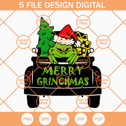Merry Grinchmas SVG, Grinch SVG, Christmas SVG, Christmas Truck SVG