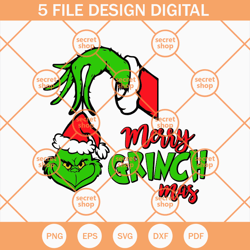 Merry Grinchmas SVG, The Grinch SVG, Christmas SVG, Funny Grinch SVG