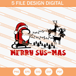 Merry Susmas SVG, Among Us SVG, Christmas SVG, Funny SVG