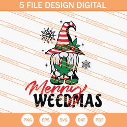 Merry Weedmas SVG, Weedmas SVG, Gnome SVG, Weed SVG