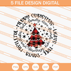 Mery Christmas Light Tree SVG, Mery Christmas SVG, Christmas SVG