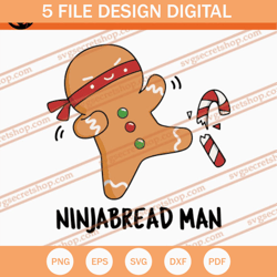Ninjabread Man SVG, Christmas SVG, Ninjabread Man Christmas SVG