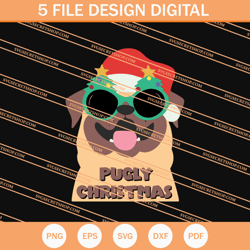 Pugly Christmas SVG, Christmas SVG, Animal SVG