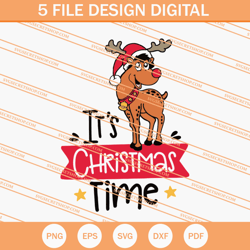 Reindeer Its Christmas Time SVG, Reindeer SVG, Animal SVG