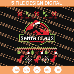 Santa Claus Dinosaur SVG, Santa Claus SVG, Dinosaur SVG