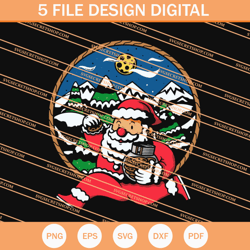 Santa Run SVG, Christmas SVG, Santa Claus SVG, Funny SVG