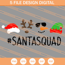 Santa Squad SVG, Santa Claus SVG, Christmas SVG