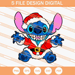 Santa Stitch SVG, Stitch SVG, Santa Christmas SVG, Disney SVG