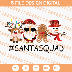 Santasquad SVG, Christmas SVG, Snowman SVG, Santa Claus SVG