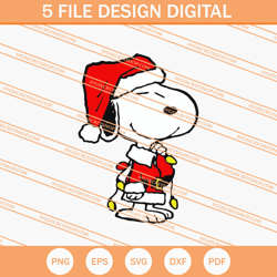 Snoopy Christmas Light SVG, Snoopy SVG, Christmas SVG