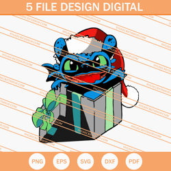 toothless christmas gift box svg, toothless svg