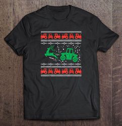 Farm Tractor Reindeer Ugly Christmas Shirt