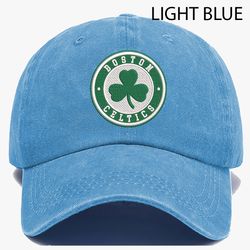 boston celtics embroidered distressed hat, nba celtics logo embroidered hat, nba football team vintage hat, dad hat