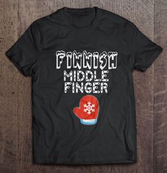 Finnish Middle Finger – Christmas Glove TShirt Gift