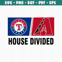 Texas Rangers vs Arizona Diamondbacks House Divided SVG