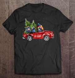 Eeyore Riding Red Car With Christmas Tree TShirt