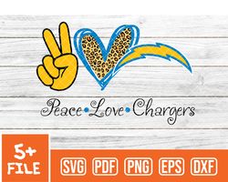 Los Angeles Chargers Svg , Peace Love  NfL Svg, Team Nfl Svg 18