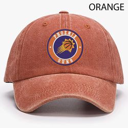 phoenix suns embroidered distressed hat, nba suns embroidered hat, nba football team vintage hat, dad hat