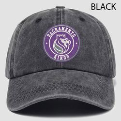 sacramento kings embroidered distressed hat, nba kings embroidered hat, nba football team vintage hat, dad hat